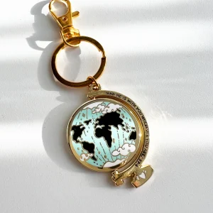 Globe keyring Blue | Quote Lovin’ | Eid gifts