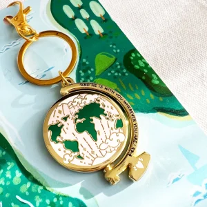 Globe keyring Pink | Quote Lovin' | Eid gifts Online