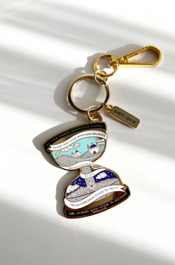 Hourglass keyring Blue Grey | Quote Lovin' | Eid gifts