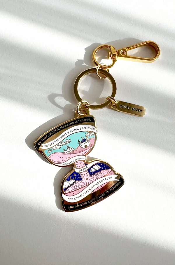 Hourglass keyring Pink Gold | Quote Lovin’ | Eid gifts