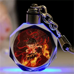 Ne zha 2 Key Chain Crystal Glowing Pendants