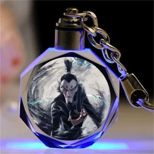 Ne zha 2 Key Chain Crystal Glowing Pendants Grey