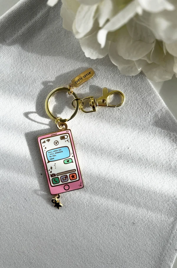 Phone keyrings Pink | Quote Lovin' | Eid gifts