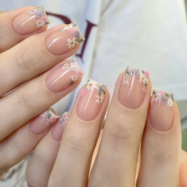 Spring Jasmine medium nails