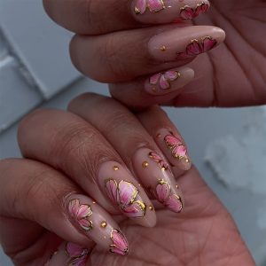 Vintage Sakura Medium Nails