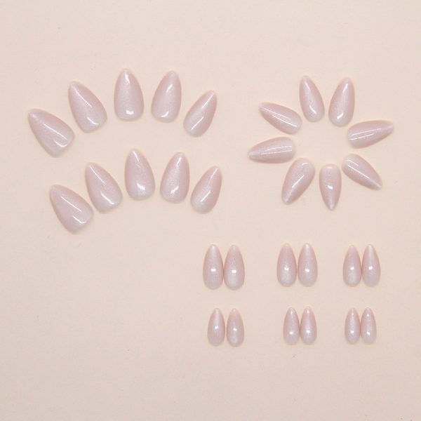 Nude Cat Eyes Medium Nails - Image 2