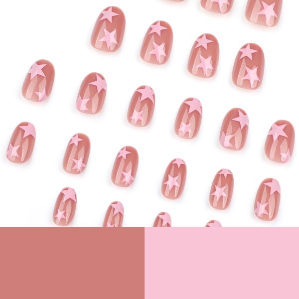 Pink Star Short Nails - Image 4