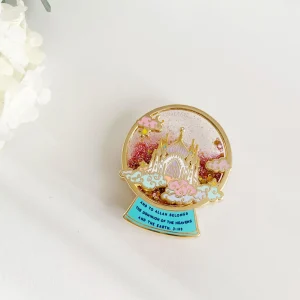 Snowglobe - Glitter liquid pin with display banner Pink | Quote Lovin' | Eid gifts